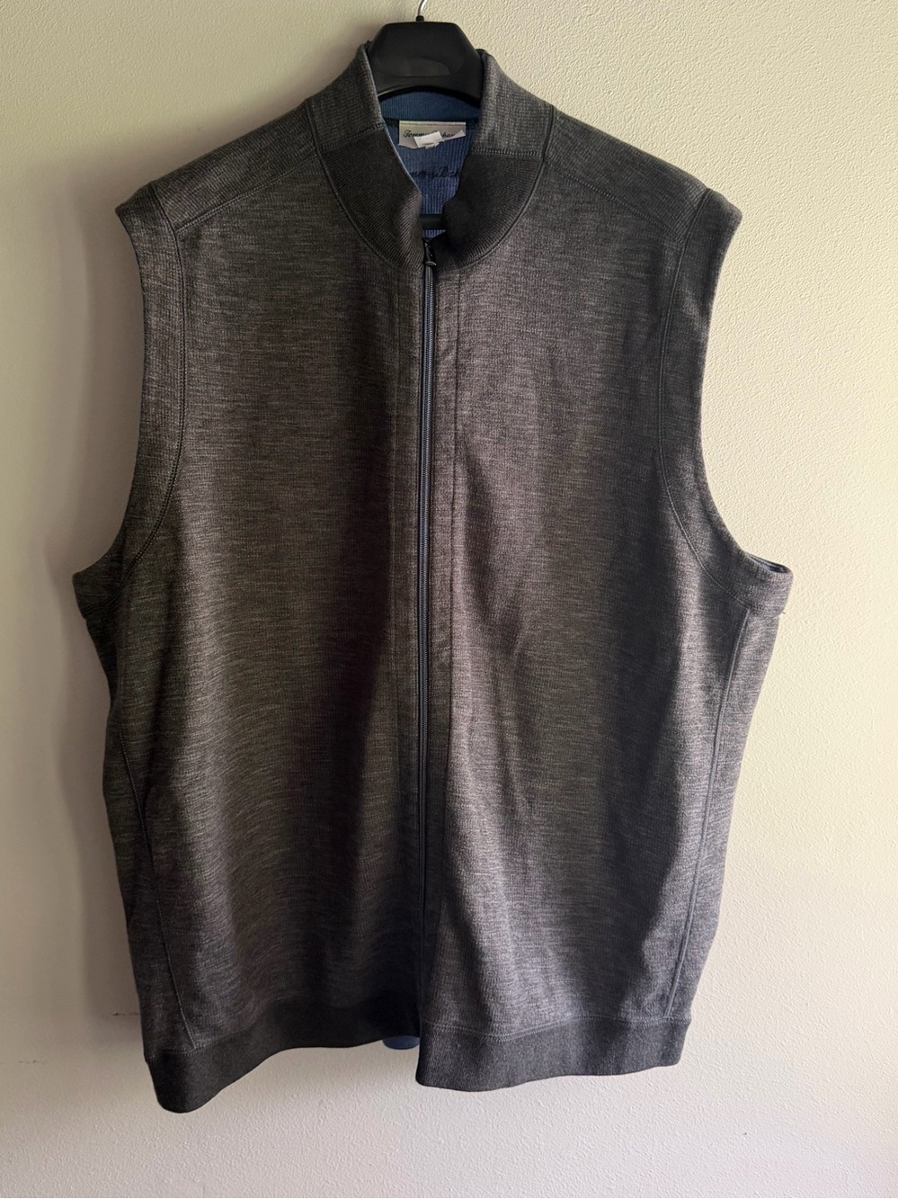 Tommy Bahama Reversible Vest Mens 3XL Gray/Blue  Full Zip Casual Golf  Vest